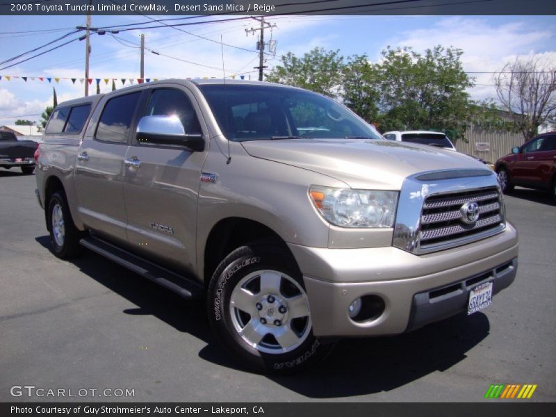 Desert Sand Mica / Beige 2008 Toyota Tundra Limited CrewMax