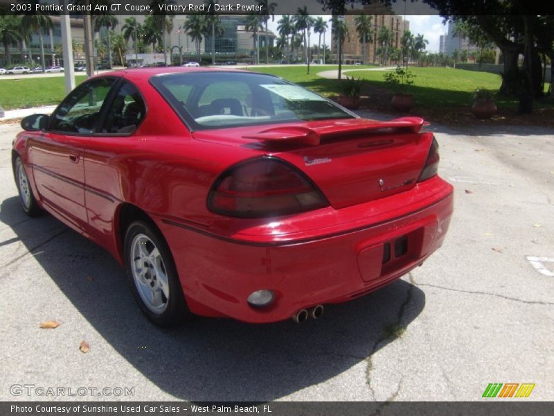 Victory Red / Dark Pewter 2003 Pontiac Grand Am GT Coupe