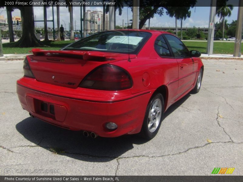 Victory Red / Dark Pewter 2003 Pontiac Grand Am GT Coupe