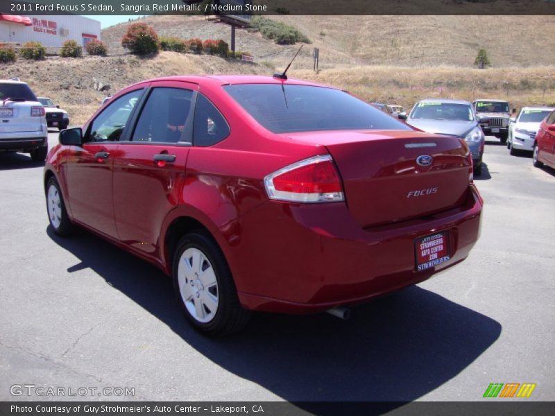 Sangria Red Metallic / Medium Stone 2011 Ford Focus S Sedan