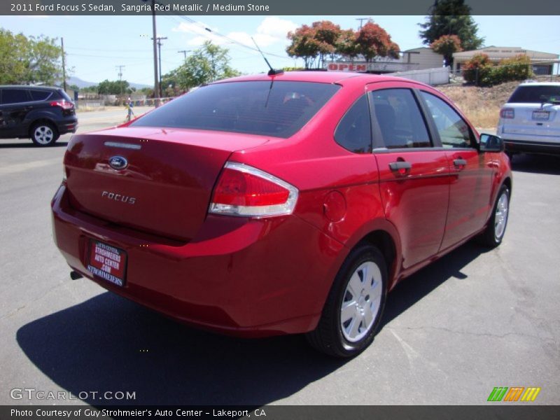 Sangria Red Metallic / Medium Stone 2011 Ford Focus S Sedan