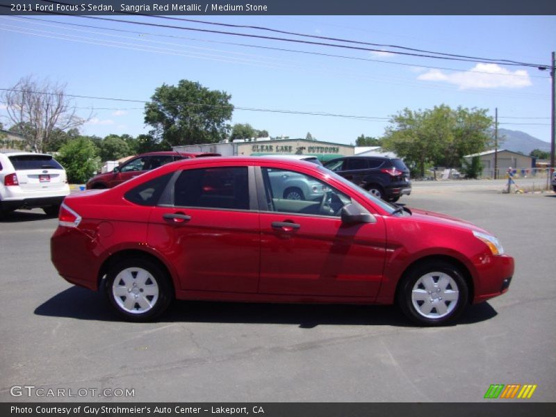 Sangria Red Metallic / Medium Stone 2011 Ford Focus S Sedan