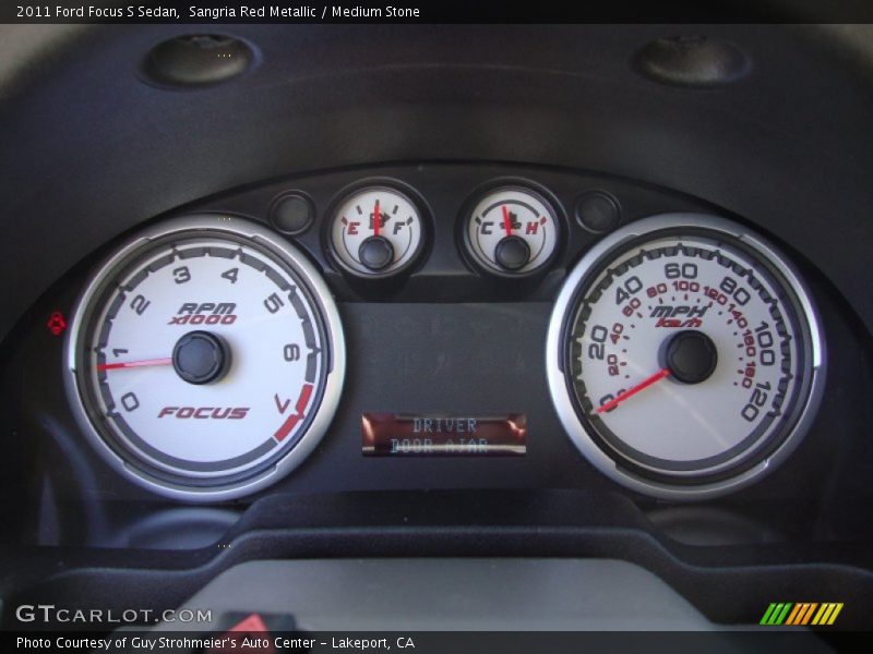 Sangria Red Metallic / Medium Stone 2011 Ford Focus S Sedan