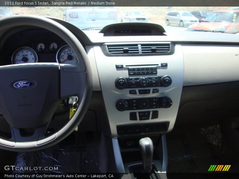 Sangria Red Metallic / Medium Stone 2011 Ford Focus S Sedan
