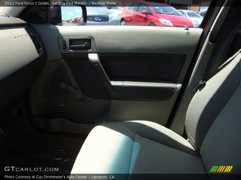 Sangria Red Metallic / Medium Stone 2011 Ford Focus S Sedan