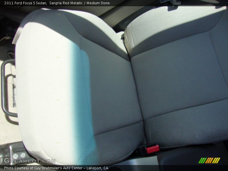 Sangria Red Metallic / Medium Stone 2011 Ford Focus S Sedan