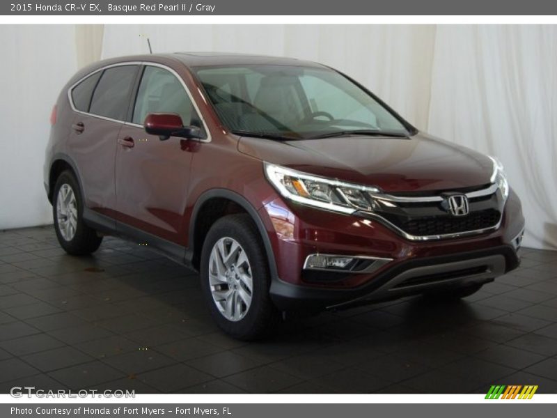 Basque Red Pearl II / Gray 2015 Honda CR-V EX