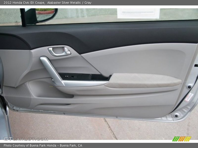 Alabaster Silver Metallic / Gray 2012 Honda Civic EX Coupe