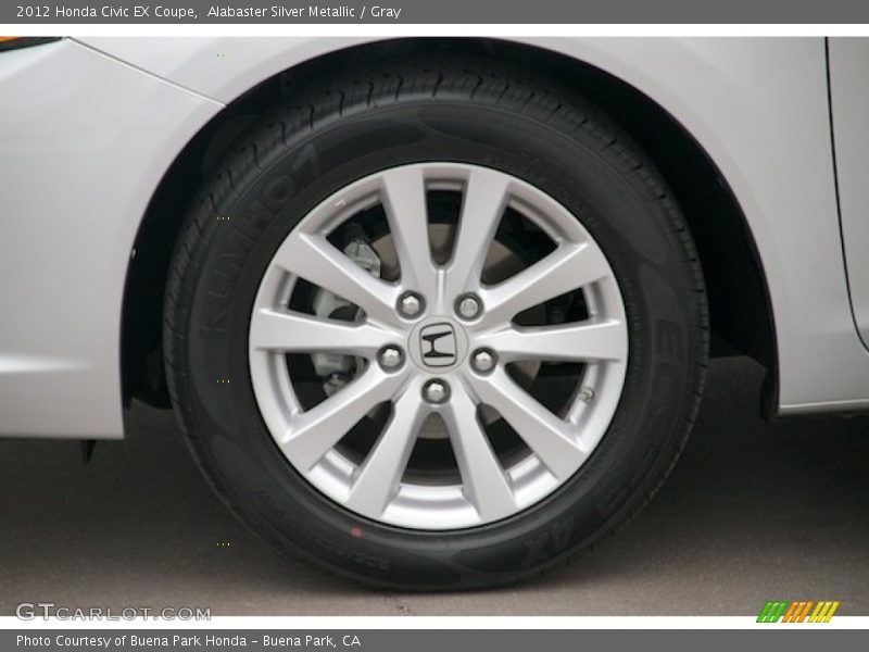Alabaster Silver Metallic / Gray 2012 Honda Civic EX Coupe