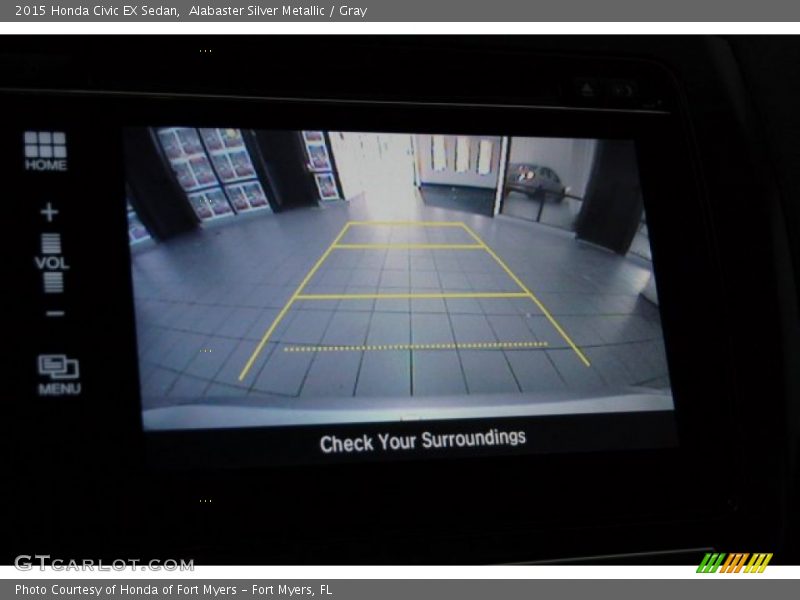 Alabaster Silver Metallic / Gray 2015 Honda Civic EX Sedan