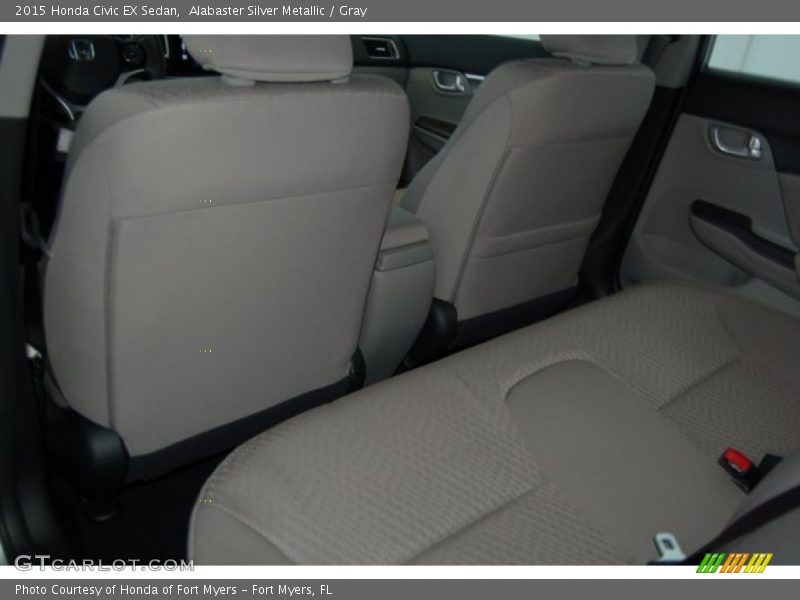 Alabaster Silver Metallic / Gray 2015 Honda Civic EX Sedan