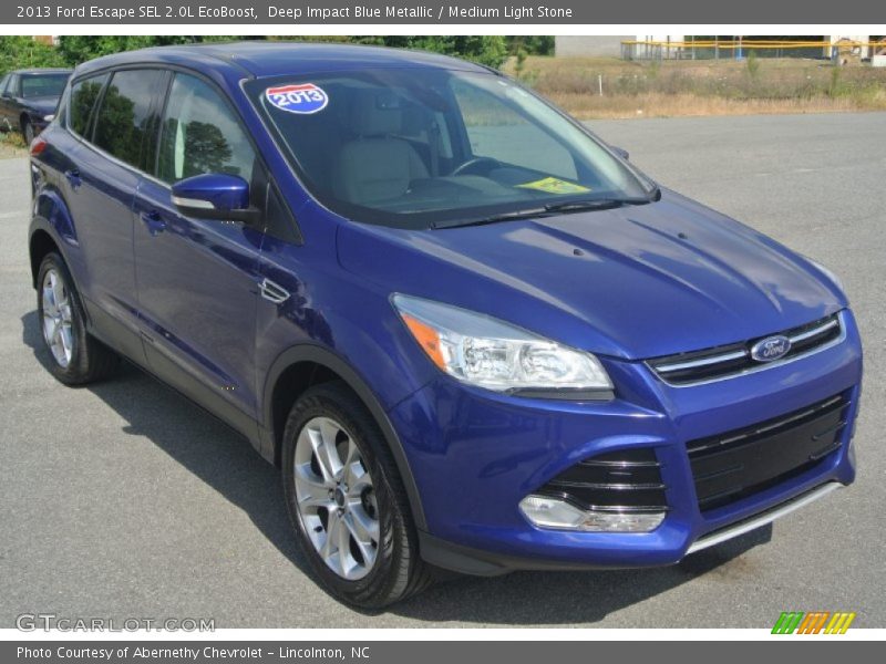 Deep Impact Blue Metallic / Medium Light Stone 2013 Ford Escape SEL 2.0L EcoBoost
