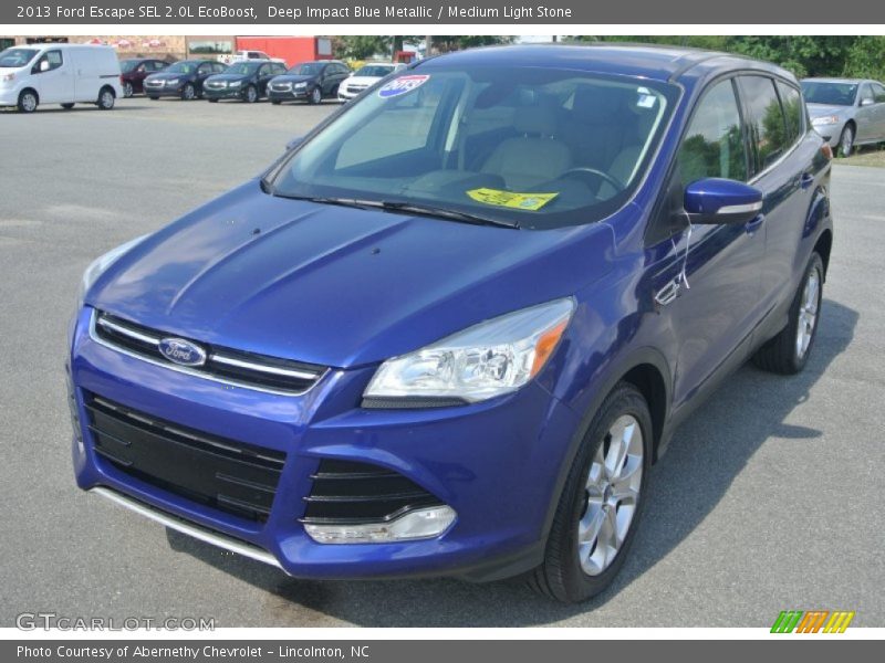 Deep Impact Blue Metallic / Medium Light Stone 2013 Ford Escape SEL 2.0L EcoBoost