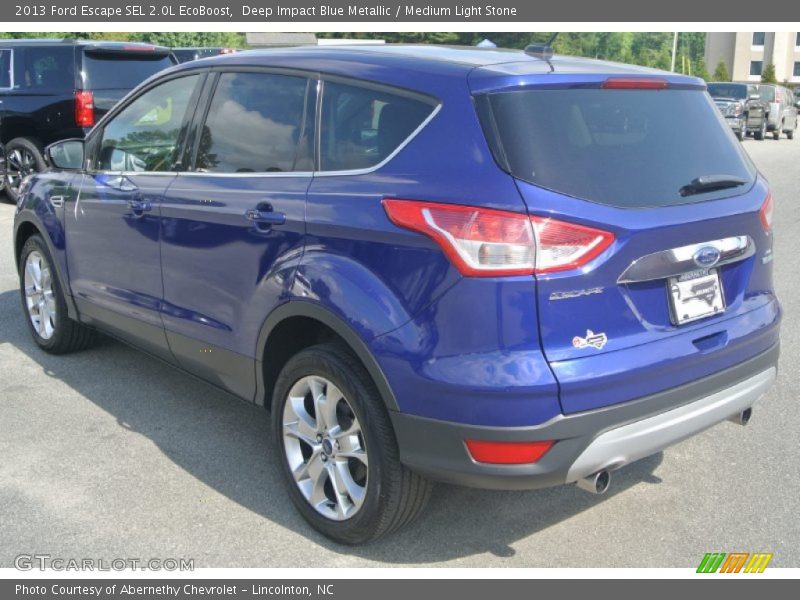 Deep Impact Blue Metallic / Medium Light Stone 2013 Ford Escape SEL 2.0L EcoBoost