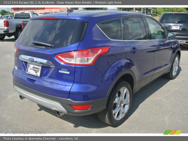 Deep Impact Blue Metallic / Medium Light Stone 2013 Ford Escape SEL 2.0L EcoBoost
