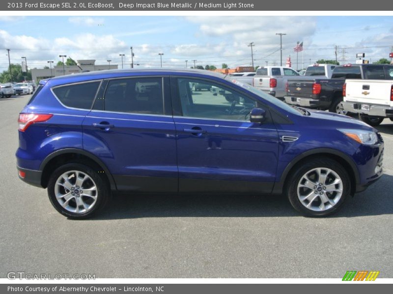 Deep Impact Blue Metallic / Medium Light Stone 2013 Ford Escape SEL 2.0L EcoBoost