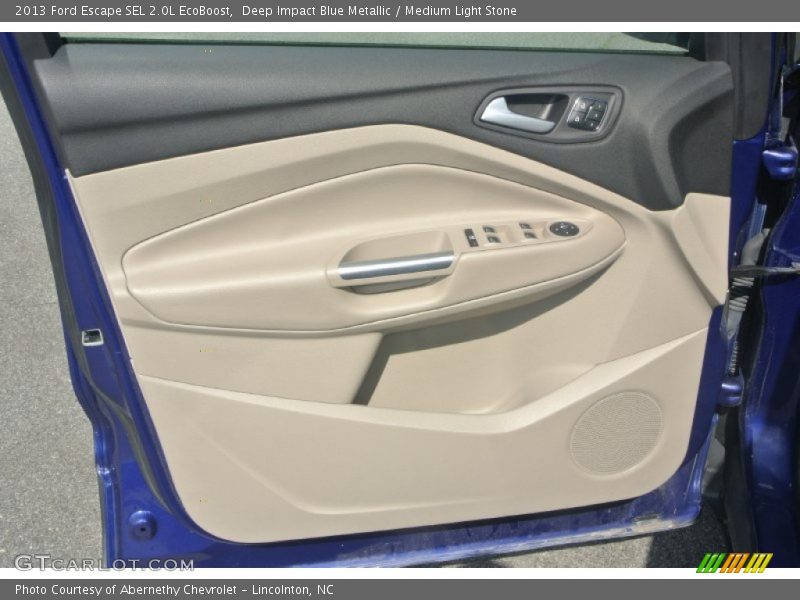 Deep Impact Blue Metallic / Medium Light Stone 2013 Ford Escape SEL 2.0L EcoBoost