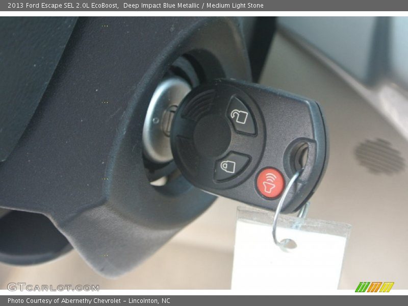 Deep Impact Blue Metallic / Medium Light Stone 2013 Ford Escape SEL 2.0L EcoBoost