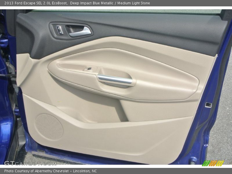 Deep Impact Blue Metallic / Medium Light Stone 2013 Ford Escape SEL 2.0L EcoBoost