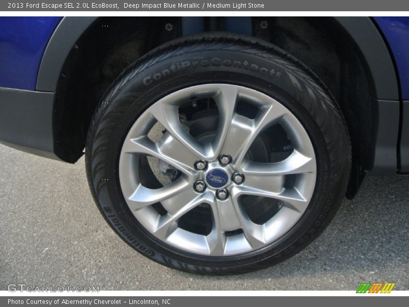 Deep Impact Blue Metallic / Medium Light Stone 2013 Ford Escape SEL 2.0L EcoBoost