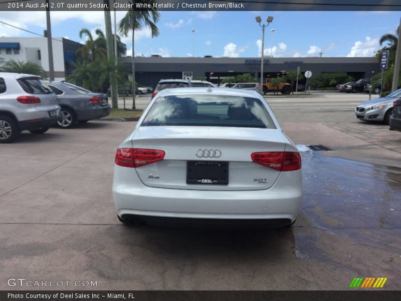 Glacier White Metallic / Chestnut Brown/Black 2014 Audi A4 2.0T quattro Sedan