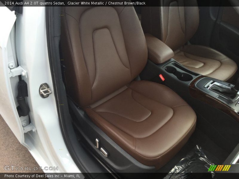 Glacier White Metallic / Chestnut Brown/Black 2014 Audi A4 2.0T quattro Sedan