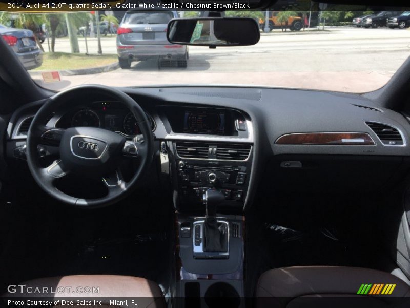 Glacier White Metallic / Chestnut Brown/Black 2014 Audi A4 2.0T quattro Sedan