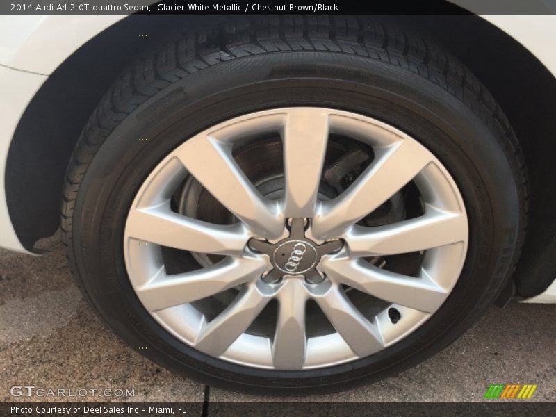 Glacier White Metallic / Chestnut Brown/Black 2014 Audi A4 2.0T quattro Sedan