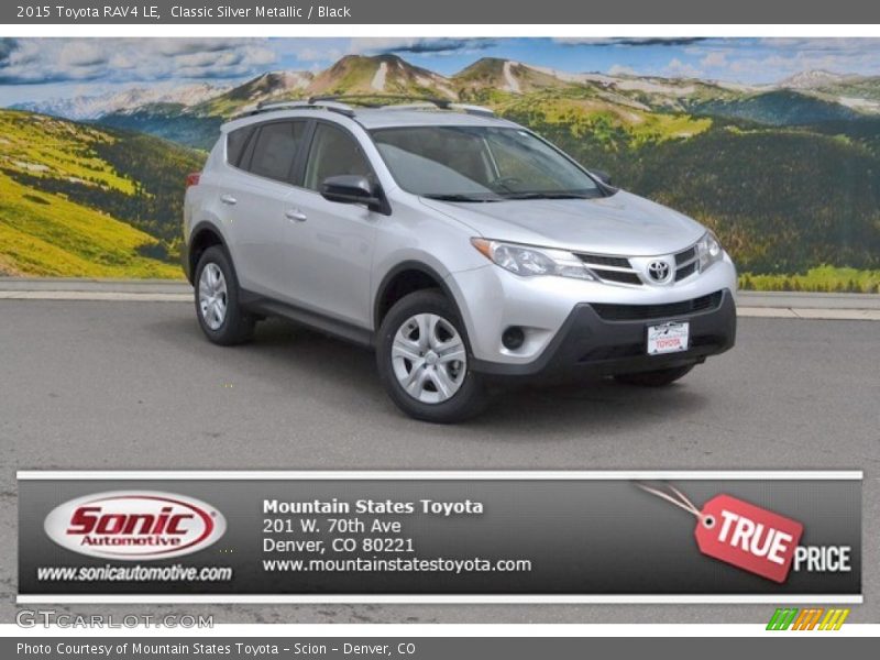 Classic Silver Metallic / Black 2015 Toyota RAV4 LE