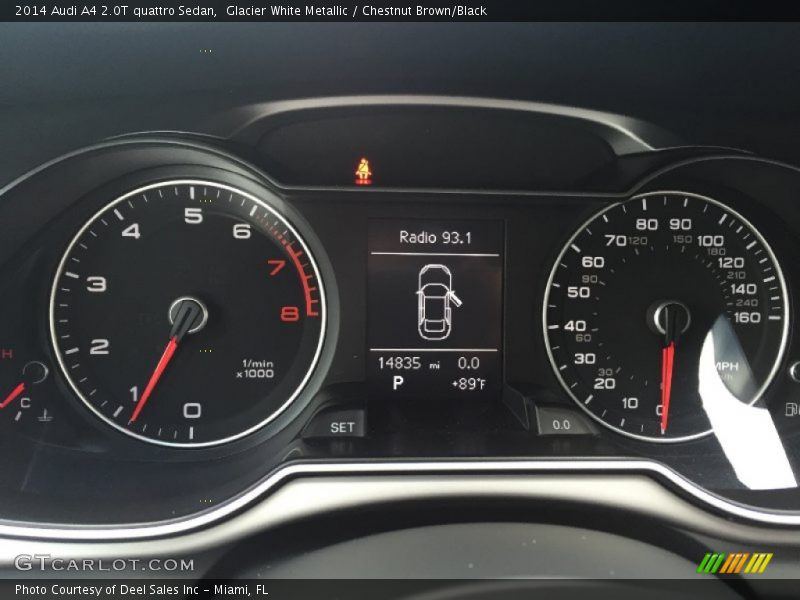 Glacier White Metallic / Chestnut Brown/Black 2014 Audi A4 2.0T quattro Sedan