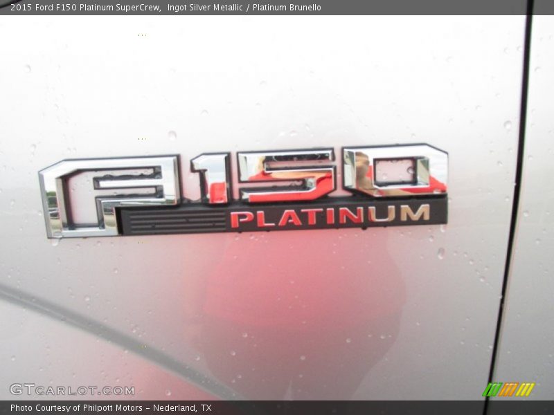 Ingot Silver Metallic / Platinum Brunello 2015 Ford F150 Platinum SuperCrew