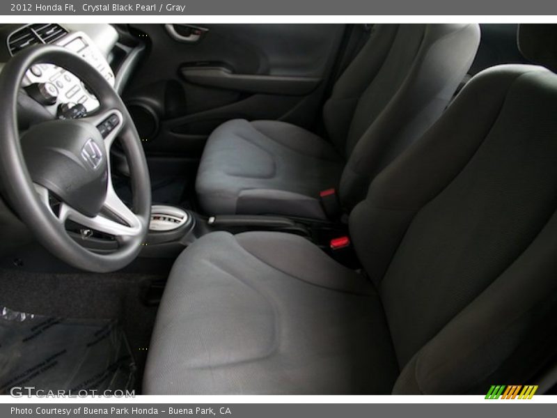 Crystal Black Pearl / Gray 2012 Honda Fit