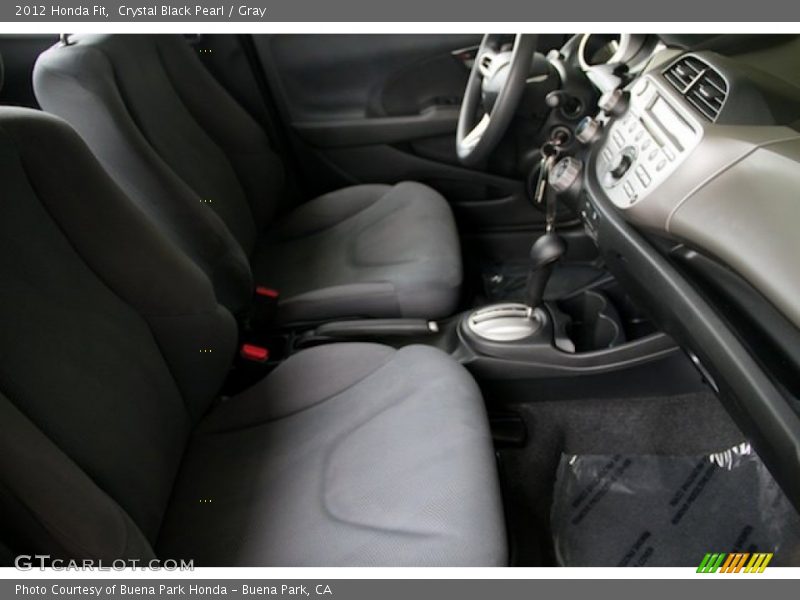Crystal Black Pearl / Gray 2012 Honda Fit