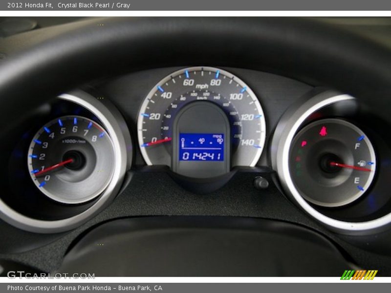 Crystal Black Pearl / Gray 2012 Honda Fit