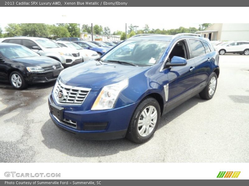 Xenon Blue Metallic / Ebony/Ebony 2013 Cadillac SRX Luxury AWD