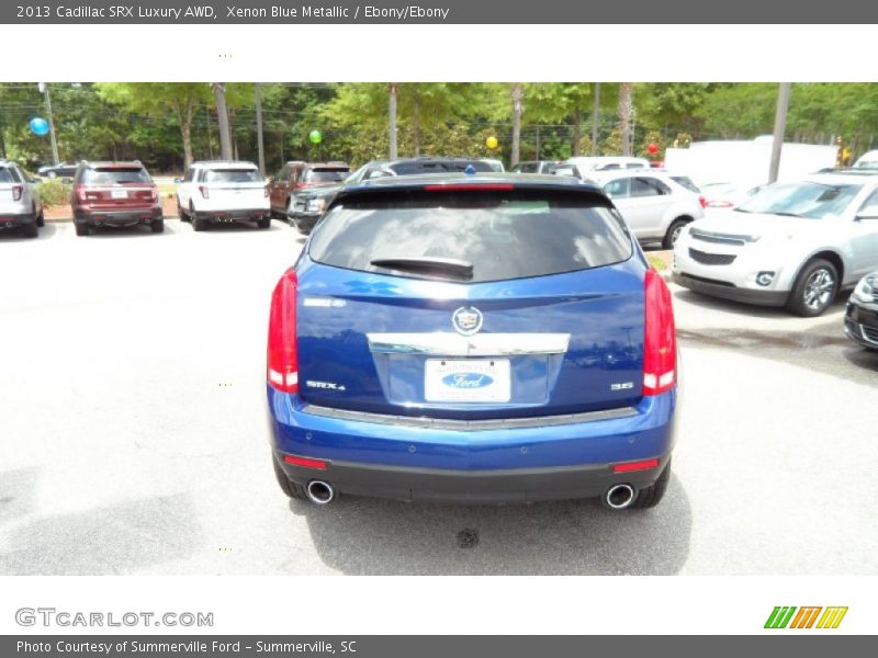 Xenon Blue Metallic / Ebony/Ebony 2013 Cadillac SRX Luxury AWD