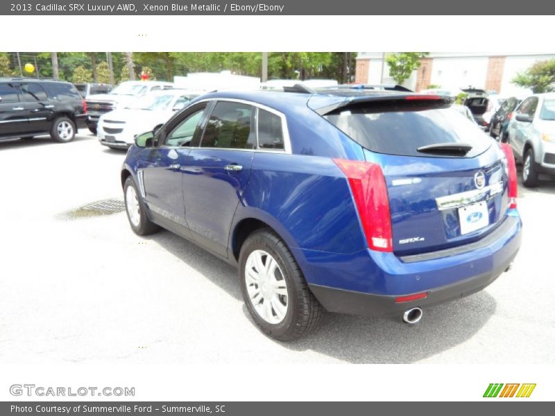 Xenon Blue Metallic / Ebony/Ebony 2013 Cadillac SRX Luxury AWD