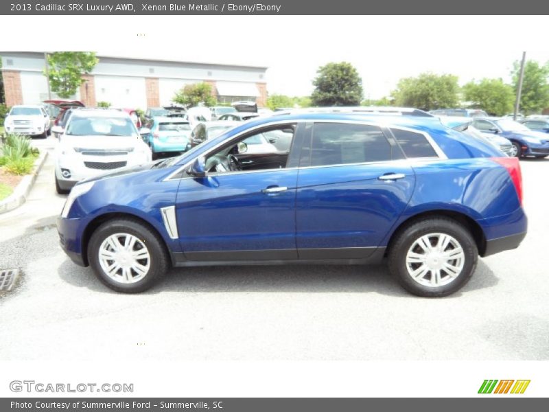 Xenon Blue Metallic / Ebony/Ebony 2013 Cadillac SRX Luxury AWD