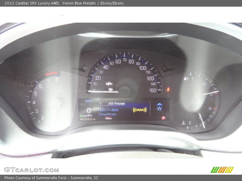 Xenon Blue Metallic / Ebony/Ebony 2013 Cadillac SRX Luxury AWD
