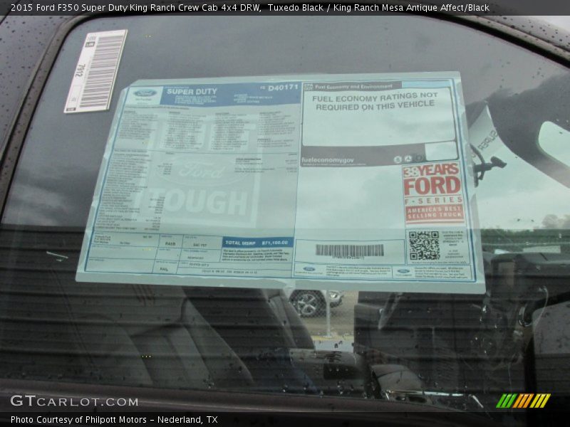 Tuxedo Black / King Ranch Mesa Antique Affect/Black 2015 Ford F350 Super Duty King Ranch Crew Cab 4x4 DRW
