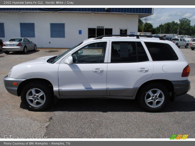 Nordic White / Gray 2002 Hyundai Santa Fe GLS