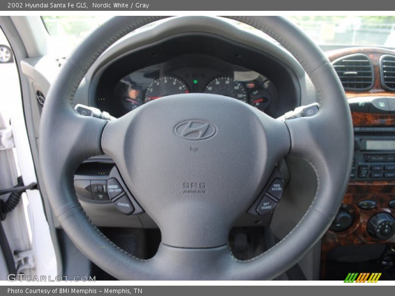 Nordic White / Gray 2002 Hyundai Santa Fe GLS