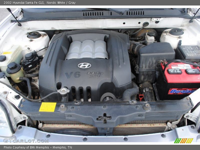 Nordic White / Gray 2002 Hyundai Santa Fe GLS