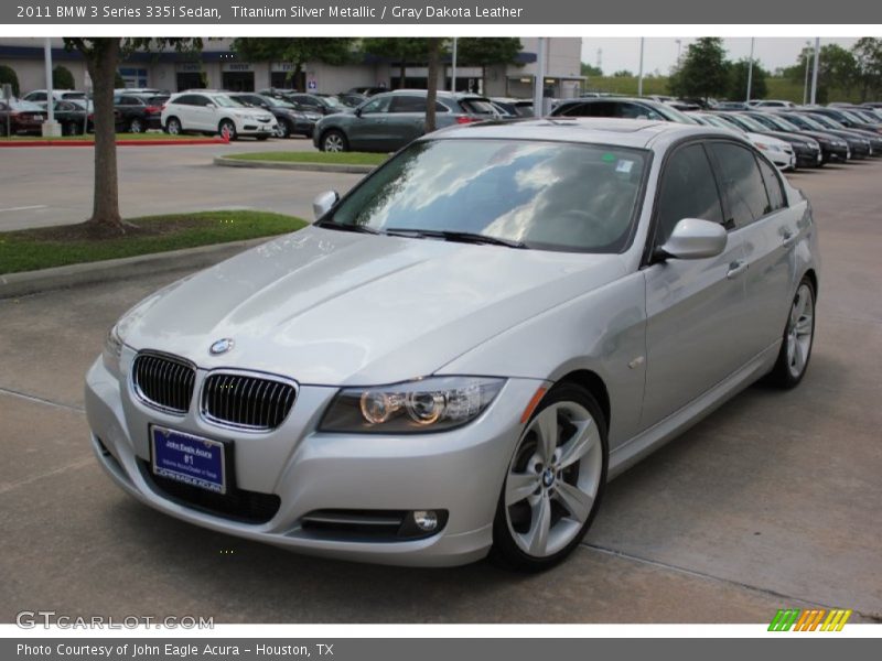 Titanium Silver Metallic / Gray Dakota Leather 2011 BMW 3 Series 335i Sedan