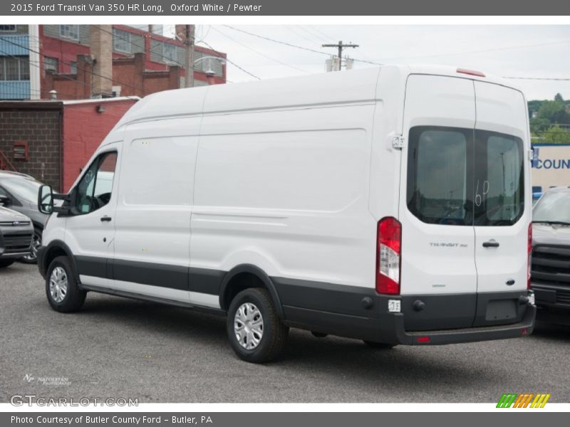 Oxford White / Pewter 2015 Ford Transit Van 350 HR Long