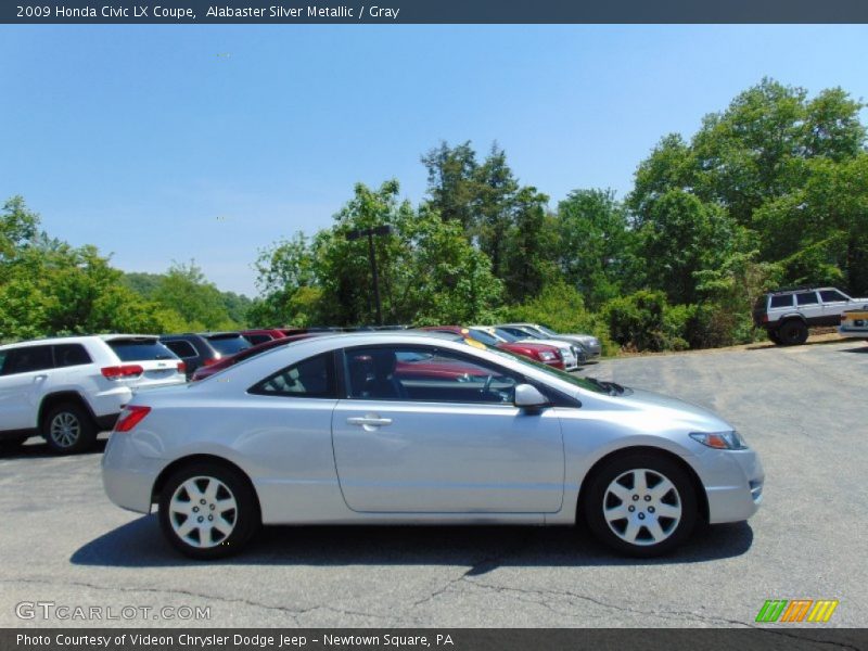 Alabaster Silver Metallic / Gray 2009 Honda Civic LX Coupe