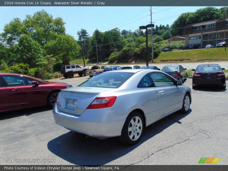 Alabaster Silver Metallic / Gray 2009 Honda Civic LX Coupe