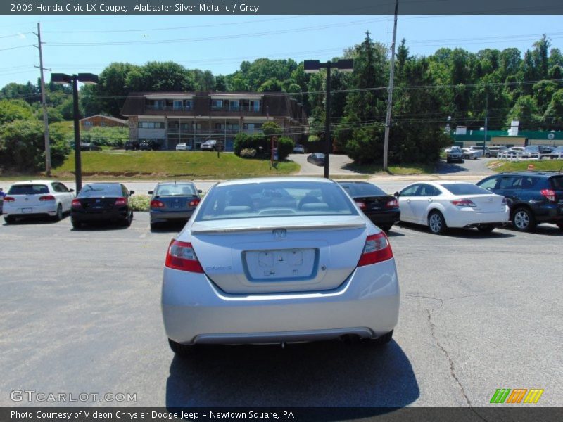 Alabaster Silver Metallic / Gray 2009 Honda Civic LX Coupe