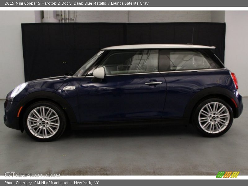 Deep Blue Metallic / Lounge Satellite Gray 2015 Mini Cooper S Hardtop 2 Door