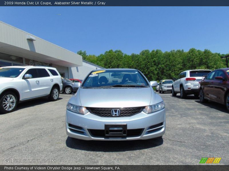 Alabaster Silver Metallic / Gray 2009 Honda Civic LX Coupe